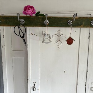 Hook rail coat rack wooden rail old wood