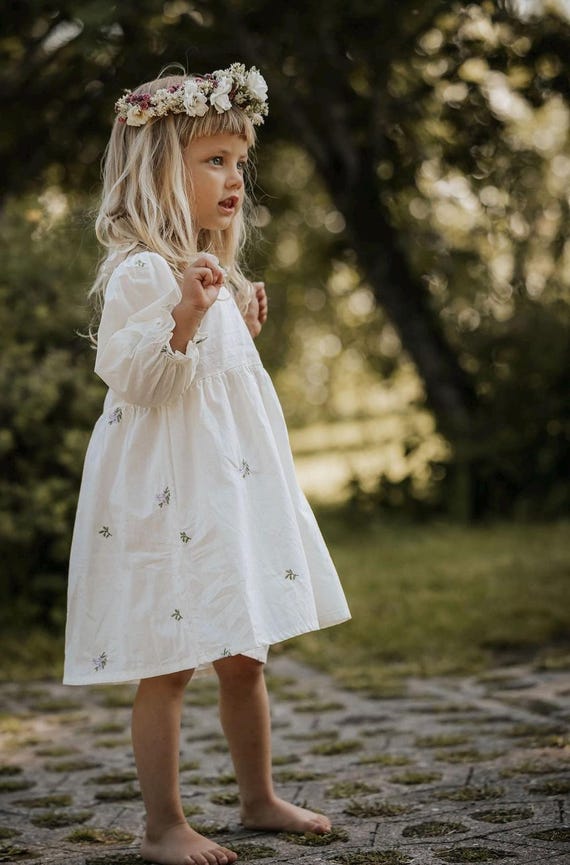 Dress Girls' Clothing Summer Dress Children Children's Things in Bullerbü Style
