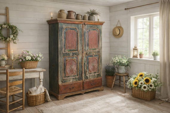 Cabinet, display case, chest of drawers, sideboard, wooden cabinet, furniture, pantry, shelving unit, antique finish