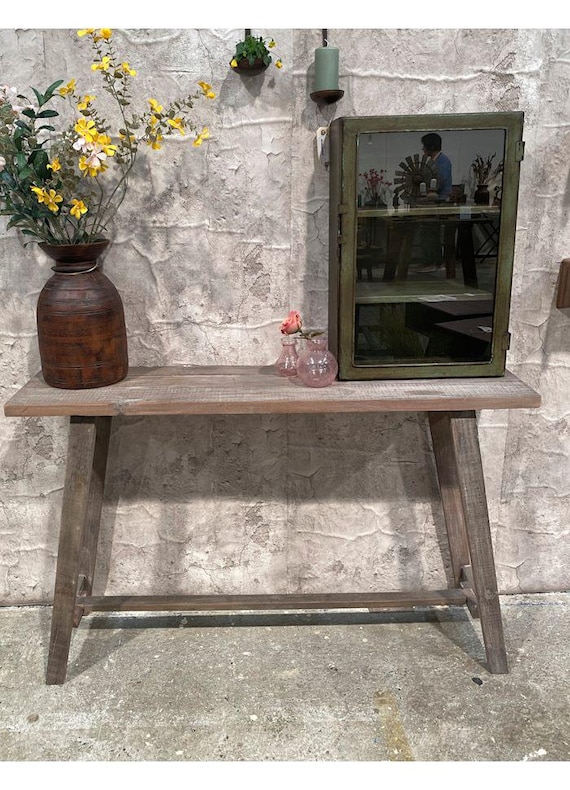 Table wooden table desk side table console table old wood antique finish unique vintage country house