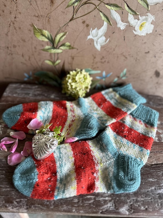 Knitted socks, handmade stockings, wool socks