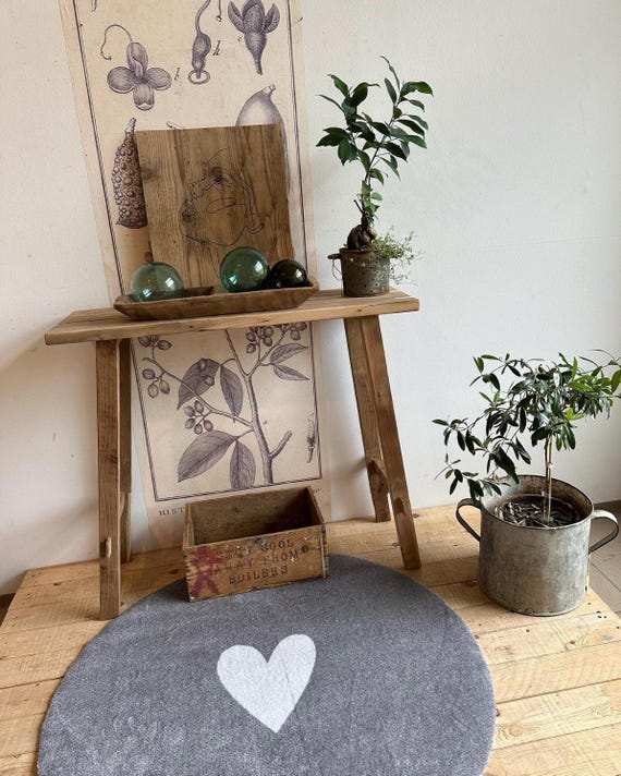 Table, console table, kitchen table, garden table, desk, antique finish, old wood, industrial style