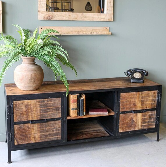 Chest of Drawers Cabinet Board Sideboard Old Wood Industrial Style Furniture TV Board