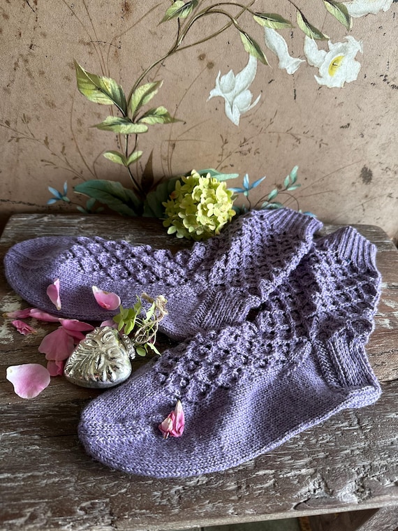 Knitted socks, handmade stockings, wool socks