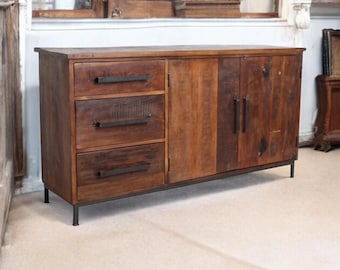 Vintage Armoire de Nuit Console Table de Chevet Bois Poste Résiduel