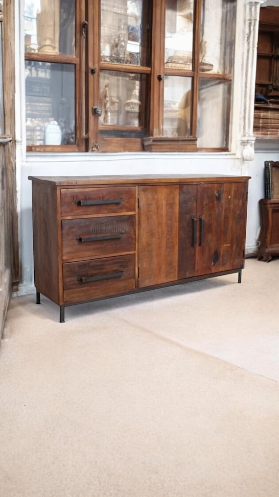 Chest of Drawers Cabinet Board Sideboard Old Wood Industrial Style Furniture