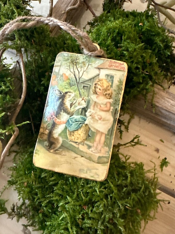 Metal Pendant Easter Easter Decoration Pendant Vintage Decoration