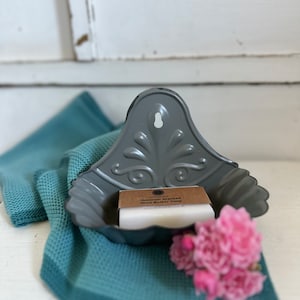 Soap dish enamel decorative garden shabby antique finish