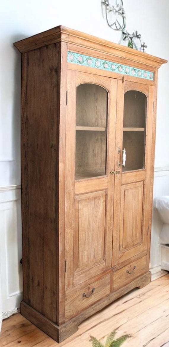 Cabinet Kitchen Cabinet Kitchen Buffet Display Cabinet Furniture Vintage Antique Finish Wooden Cabinet