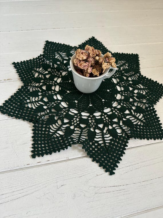 Crochet tablecloth handmade round tablecloth