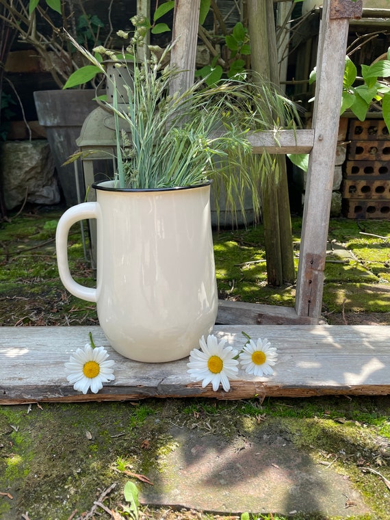 Jug Enamel Jug Strömshaga Vintage Milk Jug
