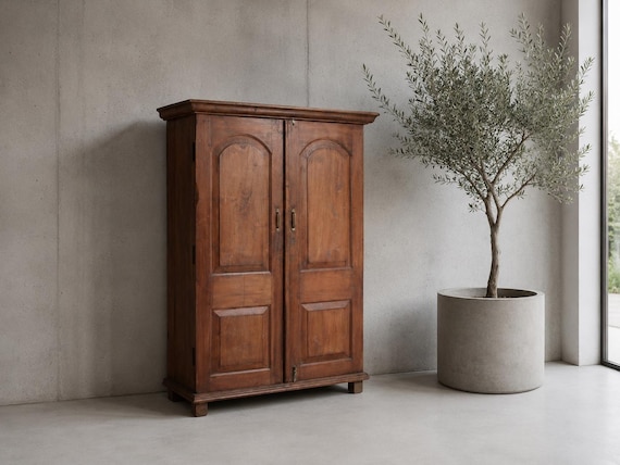 Wardrobe, chest of drawers, industrial style furniture, wooden chest of drawers, antique finish furniture