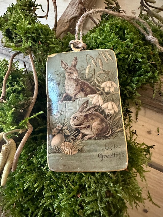 Metal Pendant Easter Easter Decoration Pendant Vintage Decoration