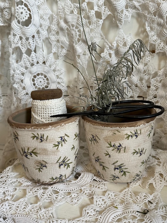 ceramic pot pot planter vintage