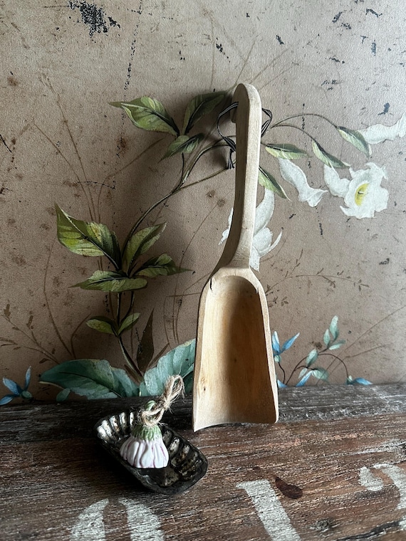 old antique wooden spoon decoration vintage