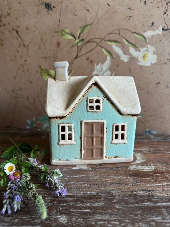 Light House Ceramic House Candle House Vintage