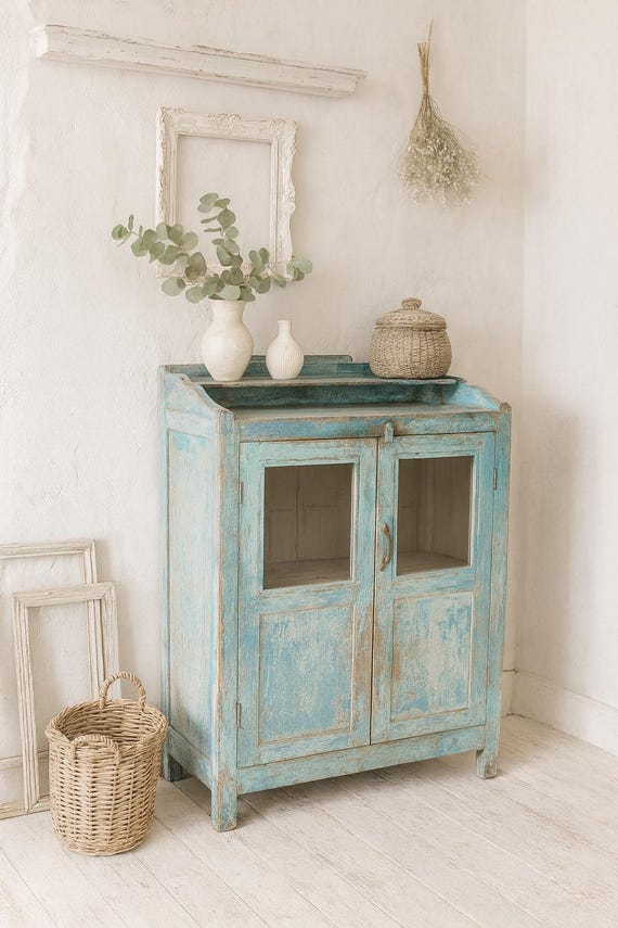 Cabinet, display case, glass cabinet, furniture, glass display case, shelving unit, antique finish, chest of drawers