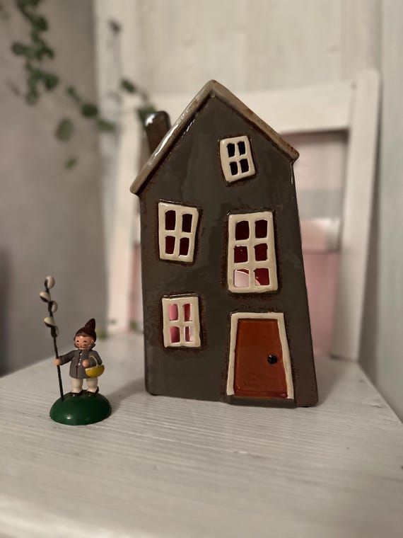Light House Ceramic House Candle House Vintage