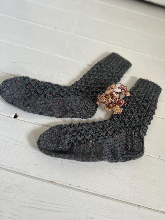 Knitted socks Handcrafted stockings Wool socks