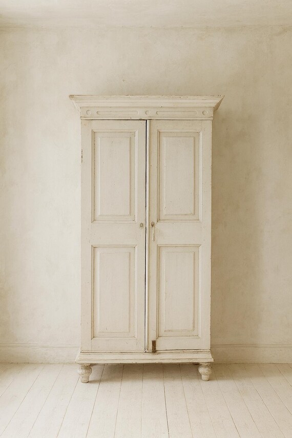 Wardrobe pantry cupboard antique finish furniture vintage shabby