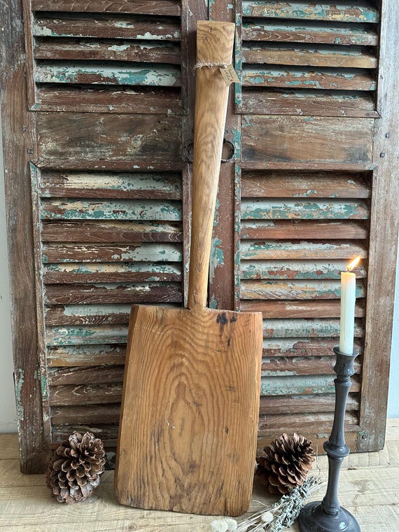 old antique wooden scoop flour scoop decoration vintage