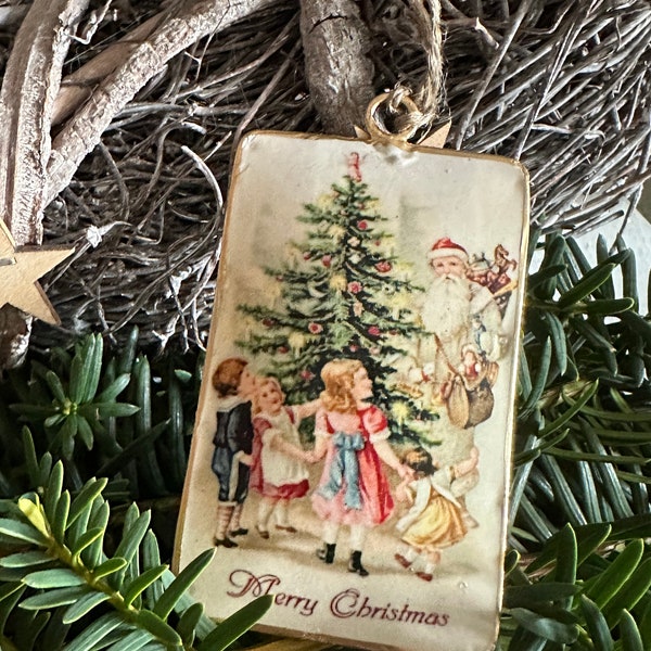 Metallanhänger Weihnachten Weihnachtschmuck Anhänger Vintage Deko