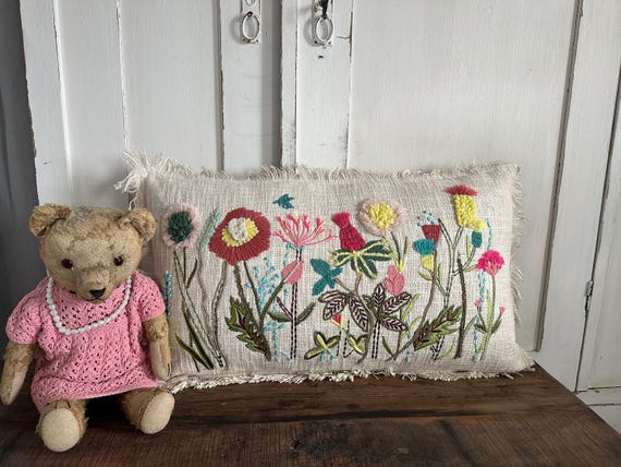Cushion complete with filling home textiles cuddly cushion Bloomingville embroidered
