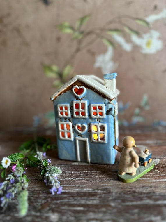 Light House Ceramic House Candle House Vintage