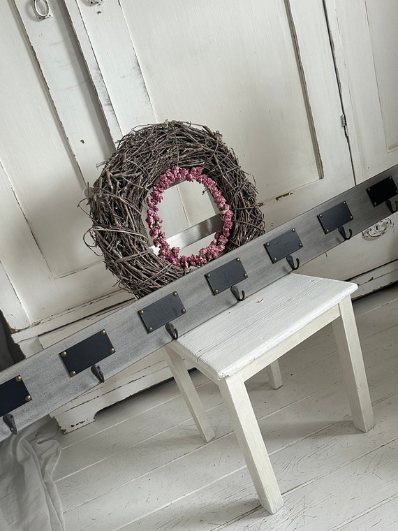 Hook rack, coat rack, wooden strip