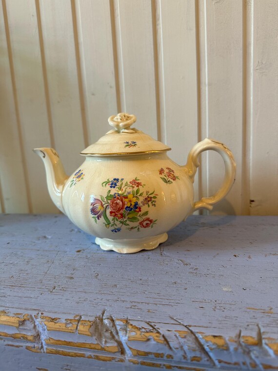 Old antique teapot coffee pot Swedish ceramic vintage