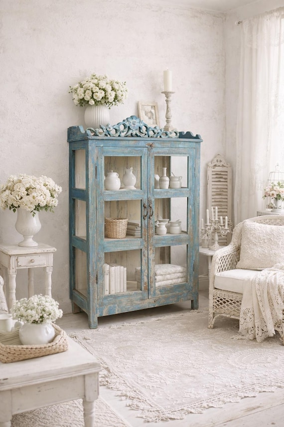 Cabinet display cabinet chest of drawers sideboard display cabinet furniture glass display cabinet shelf cabinet antique finish