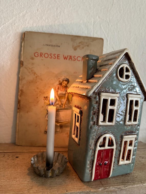 Light House Ceramic House Candle House Vintage