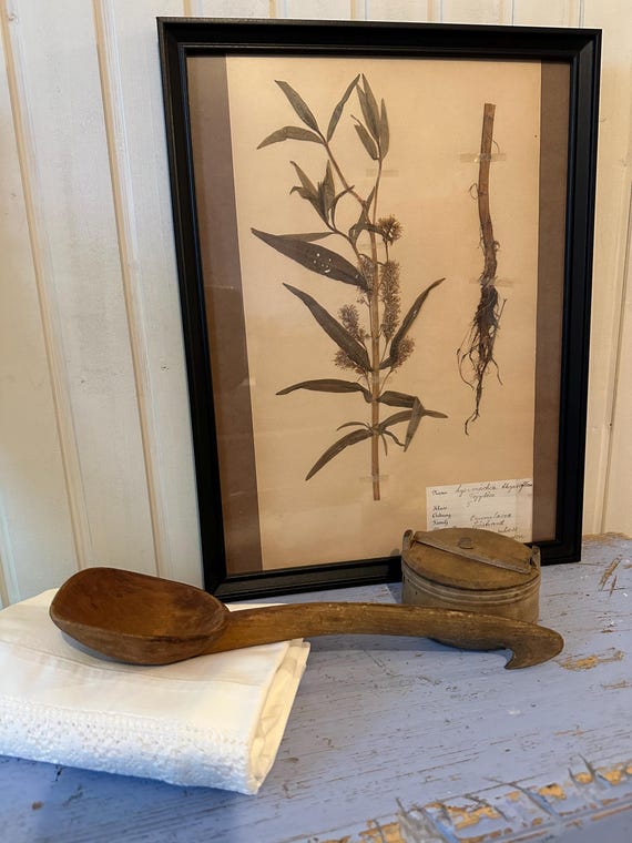 old antique wooden spoon decoration vintage