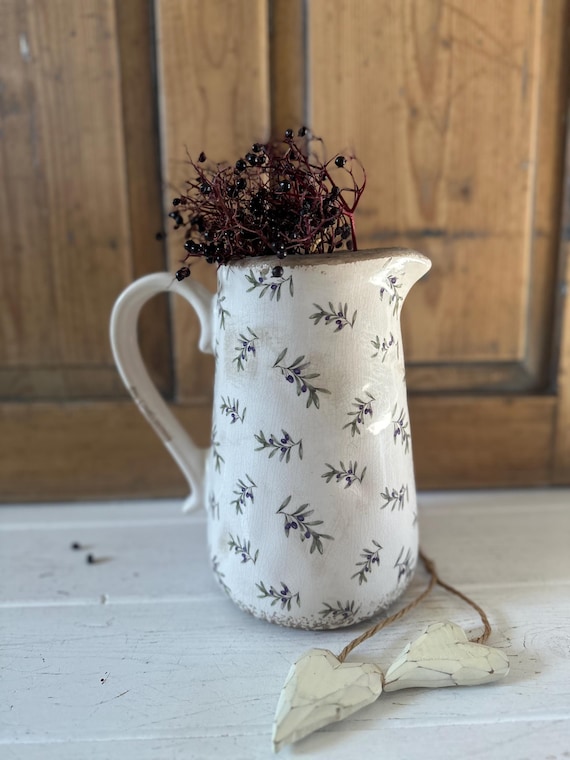 Jug ceramic jug decoration vintage antique finish jug