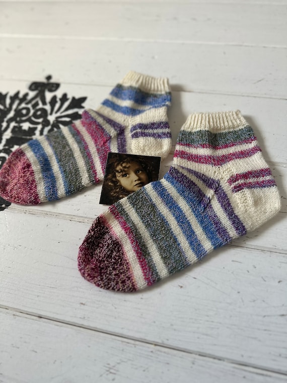 Knitted socks handmade stockings sneaker socks wool socks