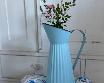 Enamel jug jug enamel jug vintage antique finish tin jug