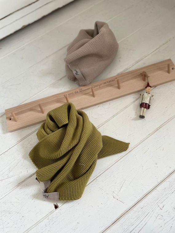 Hook rail, beech wood, wardrobe rail, wooden rail