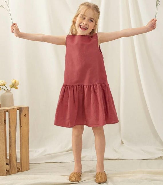 Dress Girls' Clothing Summer Dress Children Children's Things in Bullerbü Style