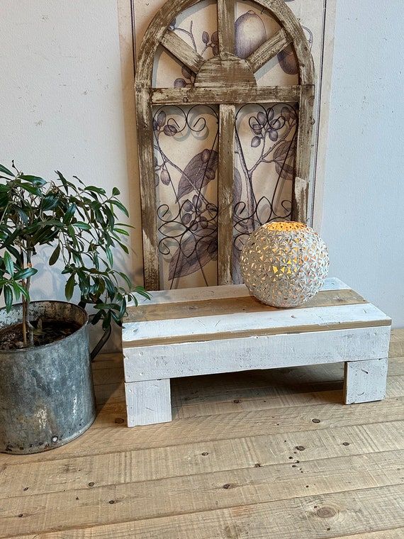 Bench bench side table antique finish vintage