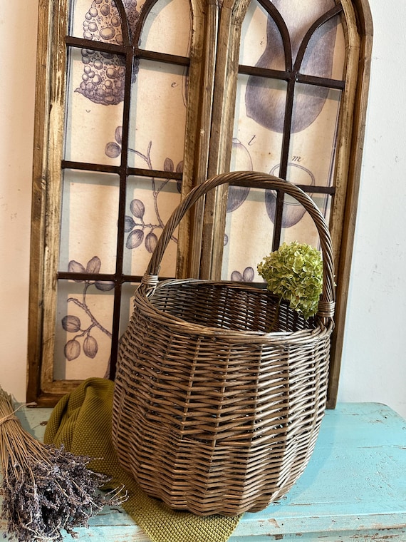 Basket baskets wicker basket wicker basket storage vintage