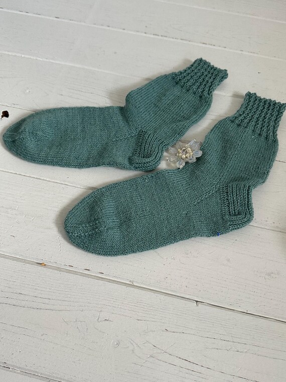 Knitted socks Handcrafted stockings Wool socks