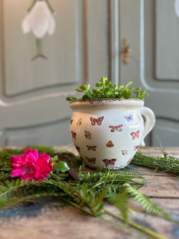 Ceramic pot planter plant pot vintage