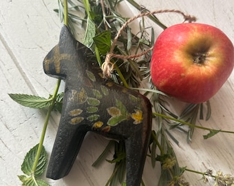 Dala horse antique finish decorative horse wooden horse vintage Sweden