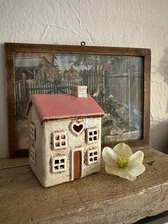 Light House Ceramic House Candle House Vintage