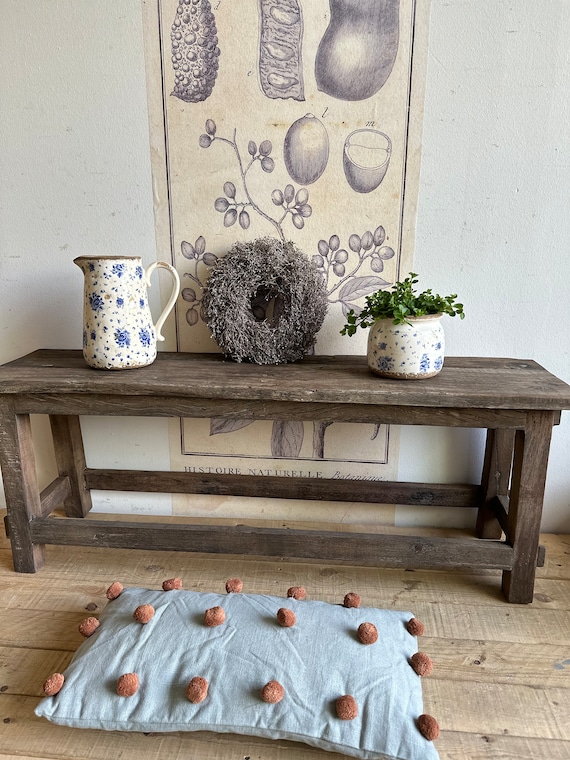 Bench seat water bench old wood antique finish wooden bench