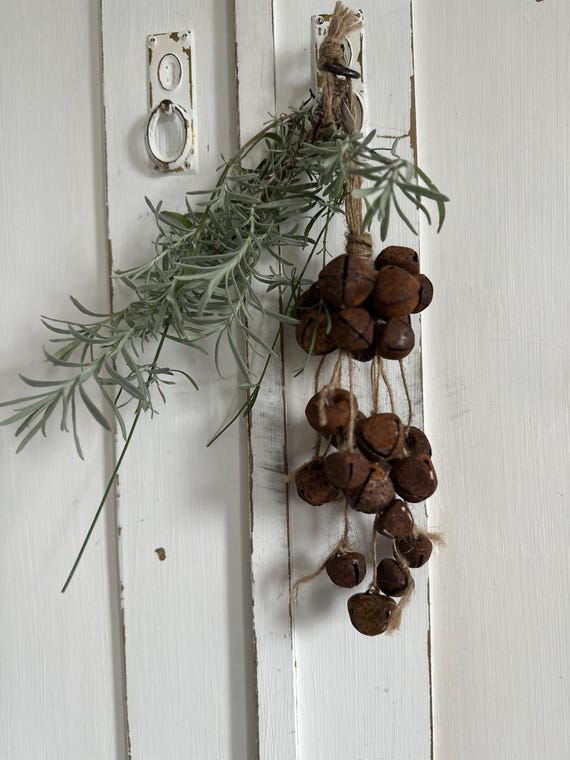 Bell set metal bells rust finish decorative vintage hanging bells