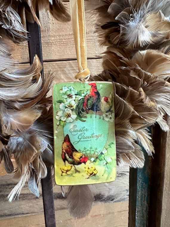Metal pendant Easter Easter decoration pendant vintage decoration