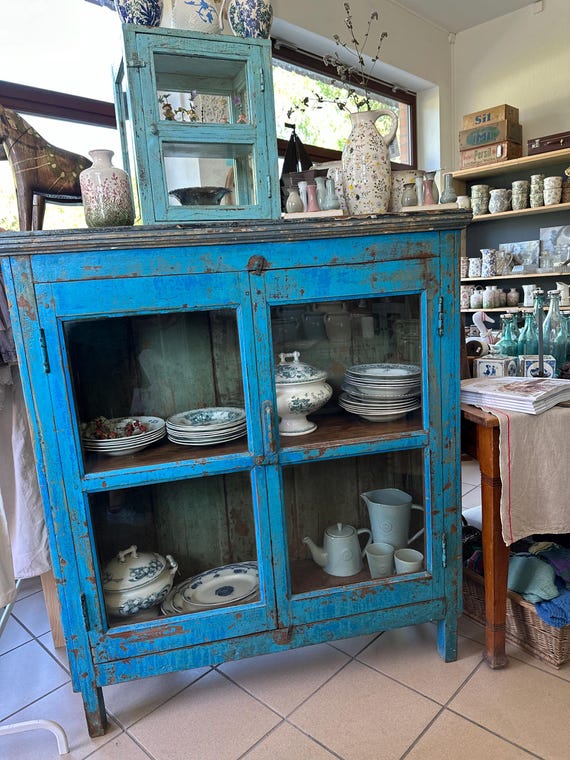 Cabinet Display Cabinet Chest of Drawers Sideboard Display Cabinet Furniture Glass Display Cabinet Shelf Cabinet Antique Finish