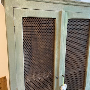 Linen cupboard wardrobe antique finish furniture cupboard vintage shabby image 4