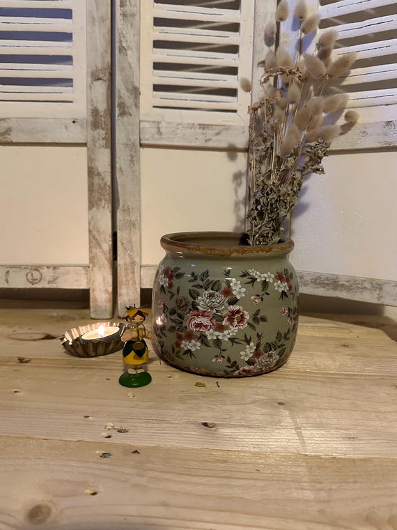 Ceramic pot pot planter vintage